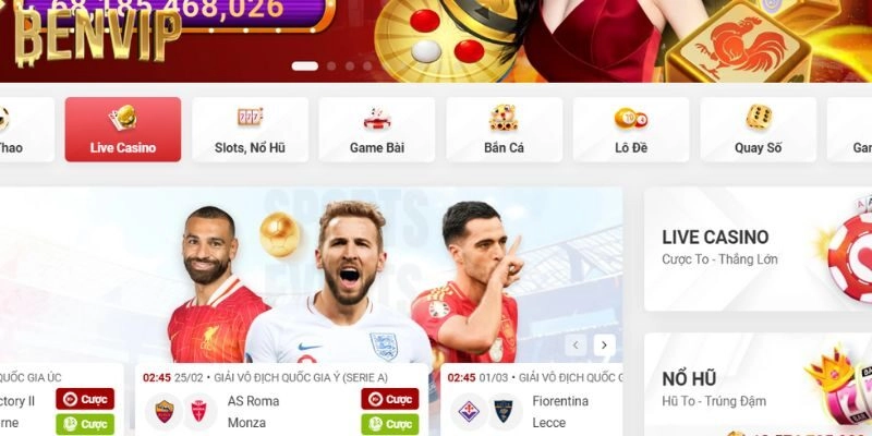 Giới Thiệu Benvip – Cổng Game Tin Cậy Của Mọi Tín Đồ Cá Cược